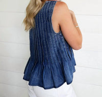 Final Touch - Front Double Tie Sleeveless Top