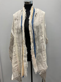 Lorena Antoniazzi - LINEN SCARF WITH STRIPES