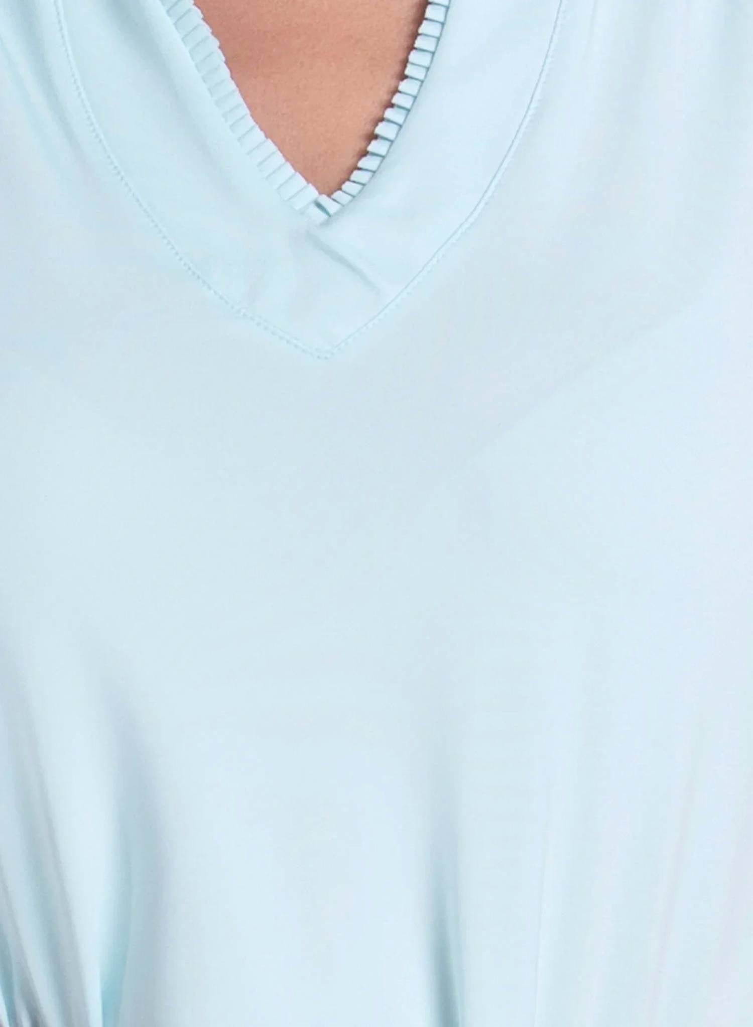 Lucky In Love - Pleated Placket Sleeveless Top