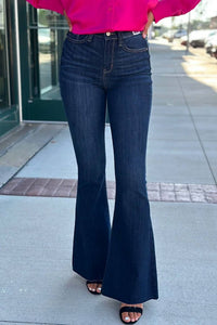 Judy Blue - Women's Carleigh Raw Hem Flare Jeans