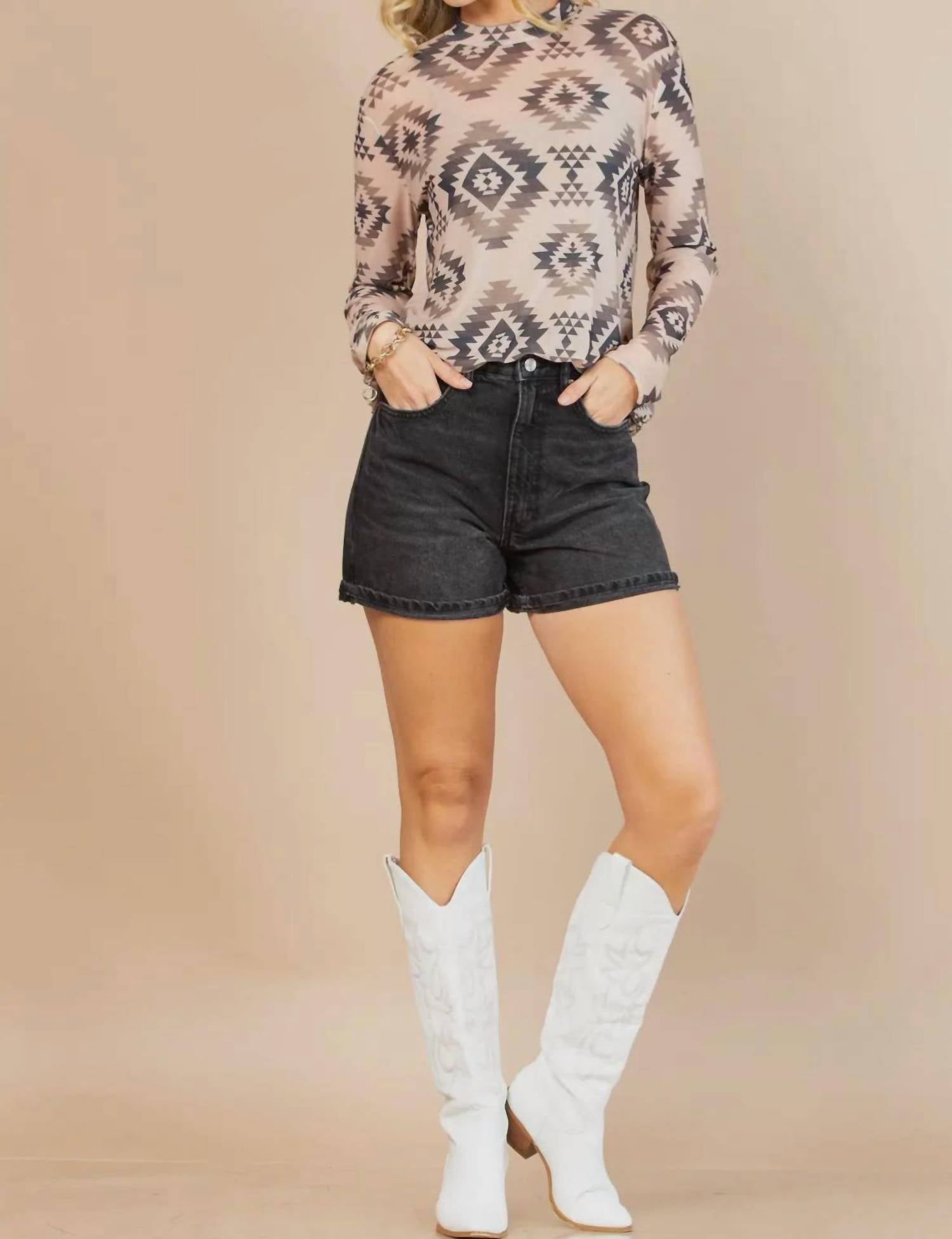 Avery Apparel - Gloria Semi Sheer Top