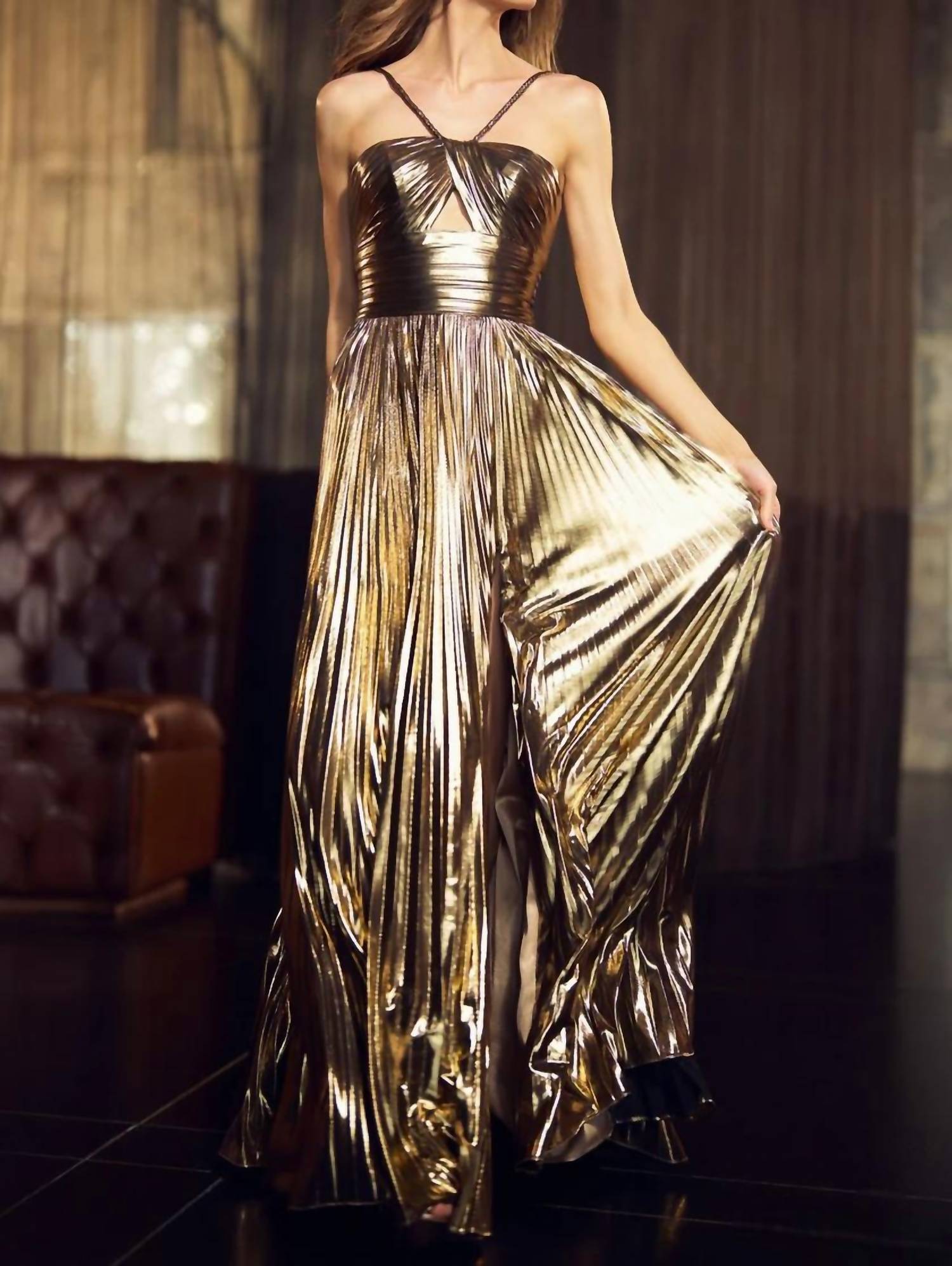 Sherri Hill - Long Pleated Gown