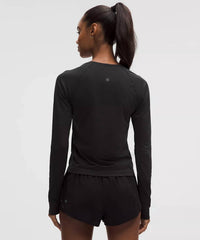 lululemon Swiftly Tech Long Sleeve 2.0 Race Length Top in black - women's long sleeve top - alternate view