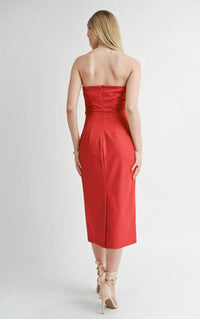 Sage The Label - Take Action Pleated Tube Midi Dress