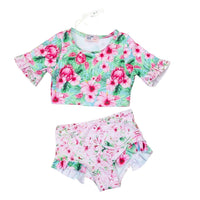 Pete + Lucy - Girls Vintage Floral Two Piece Swimsuit