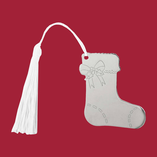 Creative Gifts International - Stocking Ornament with White Tassel