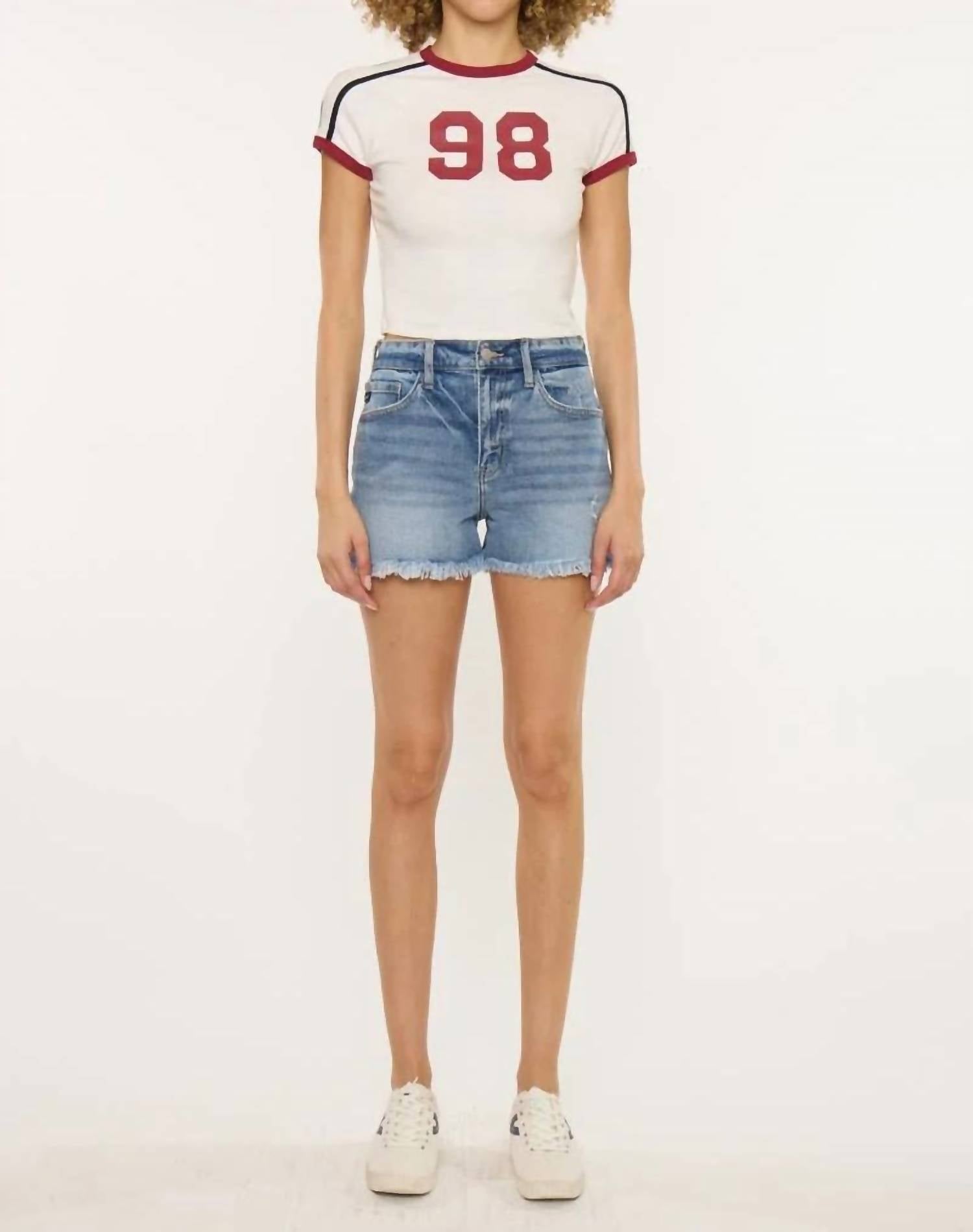 Kancan - High Rise Mom Shorts