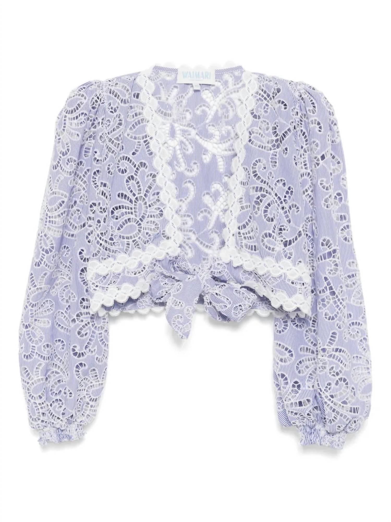 Waimari - Cecil Embroidered Eyelet Top