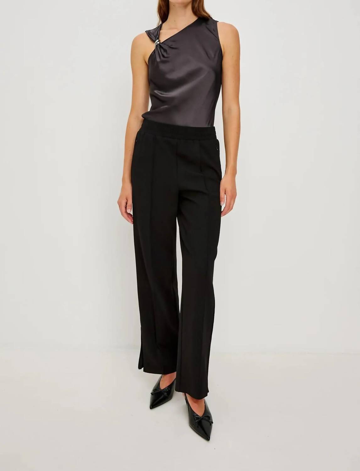 Rails Karley Sleeveless Top in gunmetal - women's blouse - alternate view