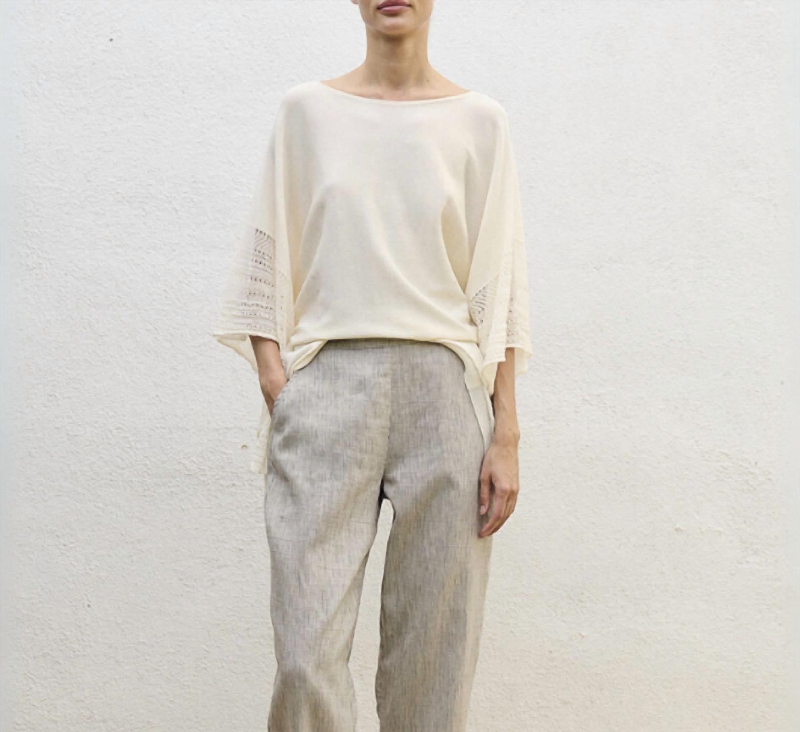 Sita Murt - Boatneck Three-Quarter Cape