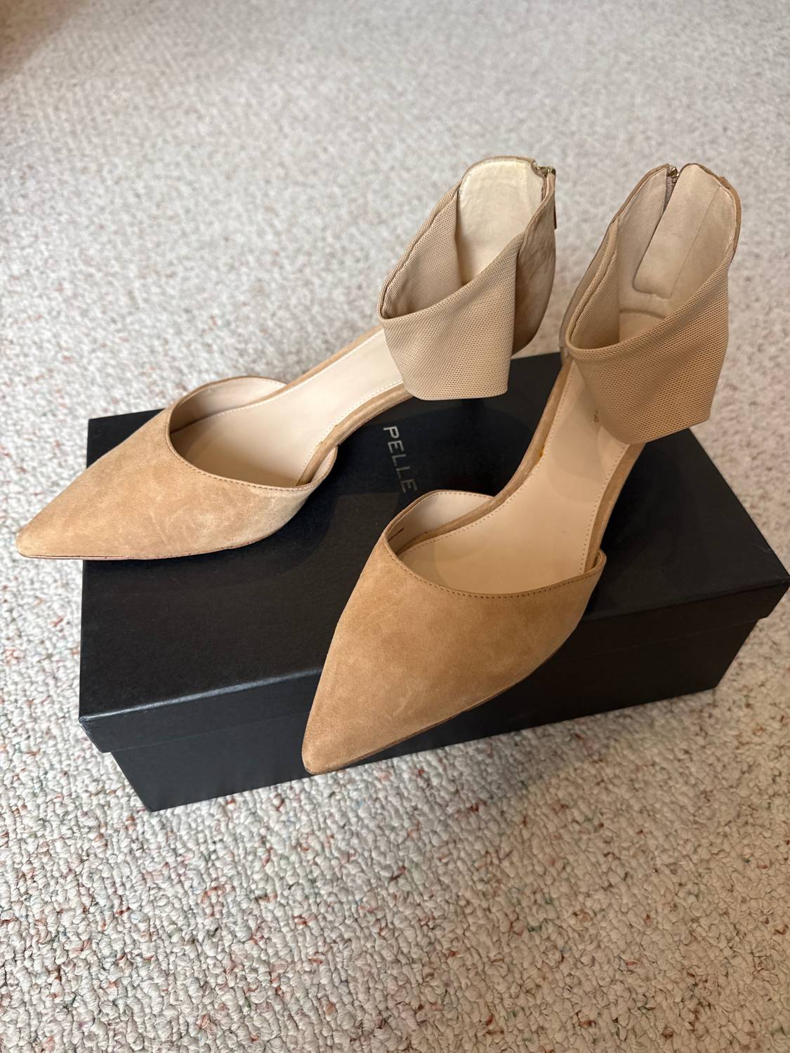 Pelle Moda - Women's Suede Mesh Heels