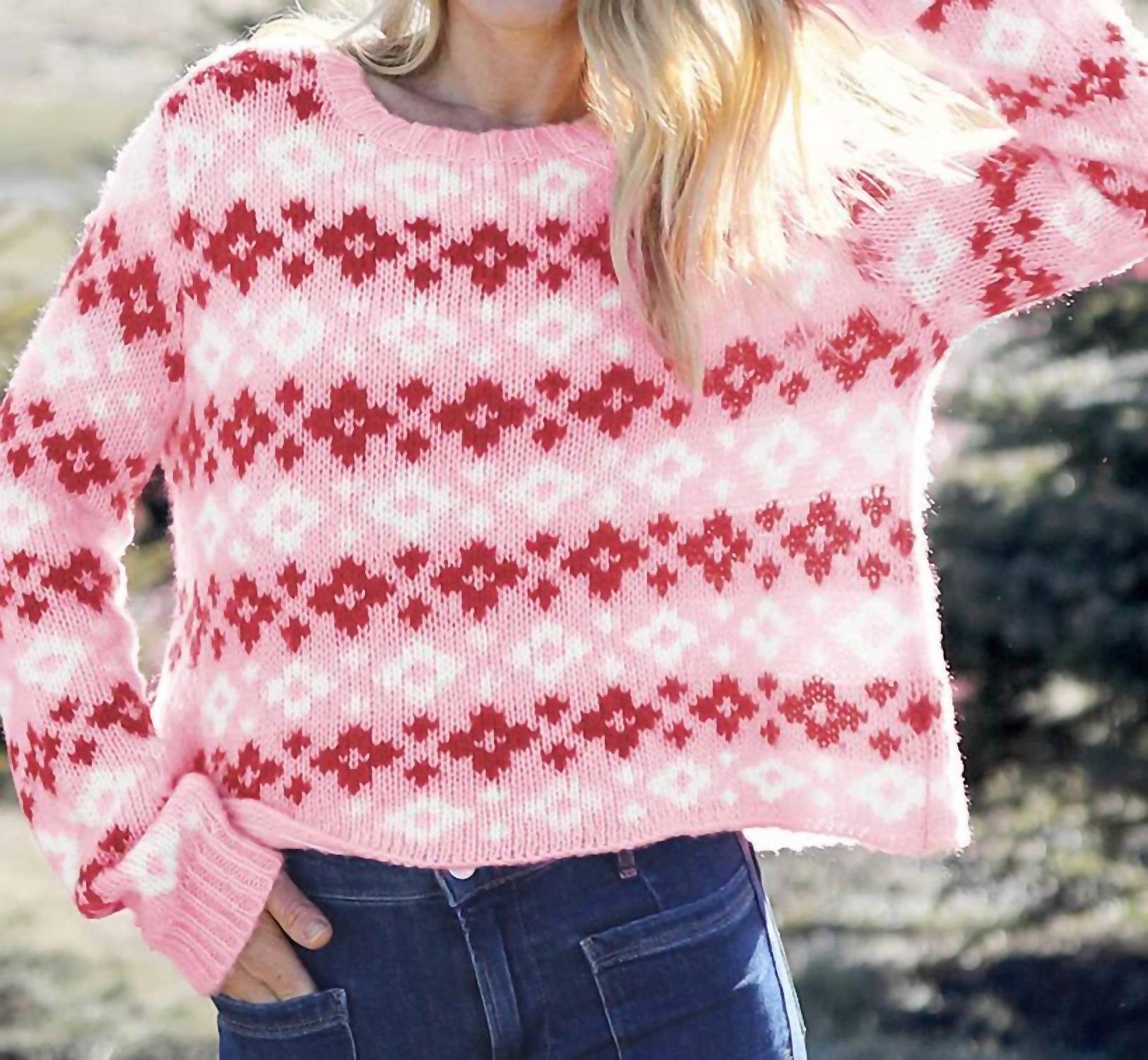 Wooden Ships - Shrunken Fairisle Chunky Crew Sweater