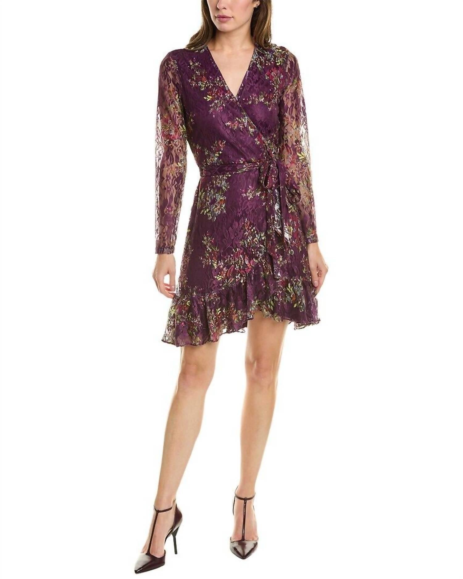 Laundry By Shelli Segal - Segal Floral Lace Wrap Dress