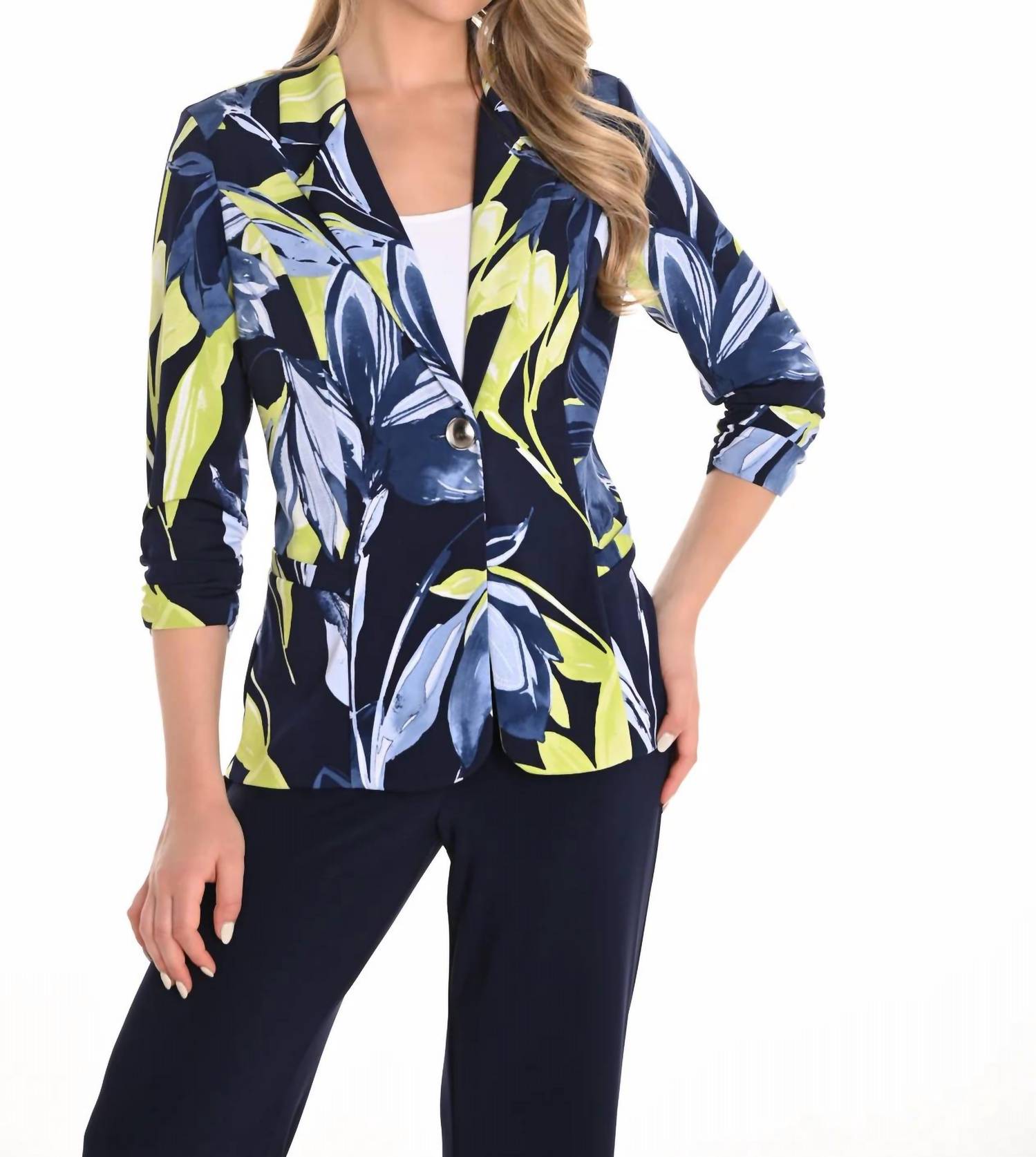 Frank Lyman - Floral Print Knit Blazer