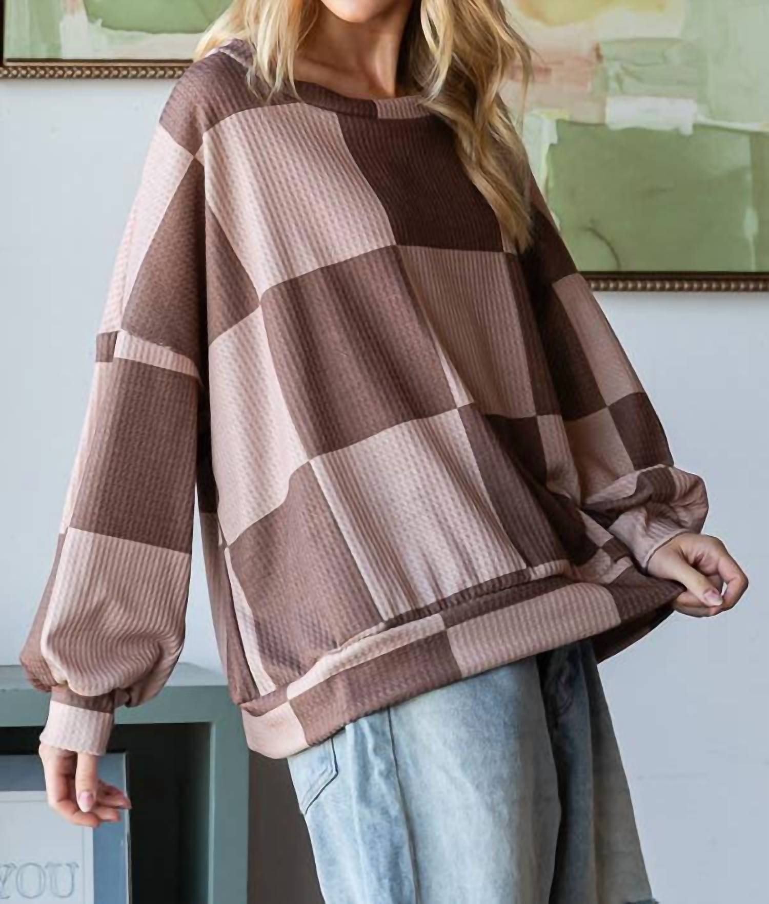 Hopely - Checkered Sweatshirt