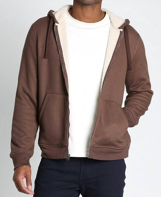 Jachs New York - Sherpa Lined Waffle Hoodie