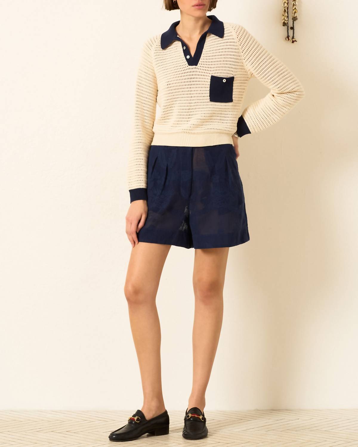Alix Of Bohemia - Liza Captain Crochet Long Sleeve Top