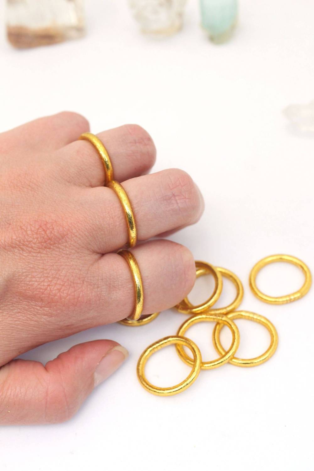 Woman Shops World - Women's Thai Buddhist Temple Kumlai Stackable Ring