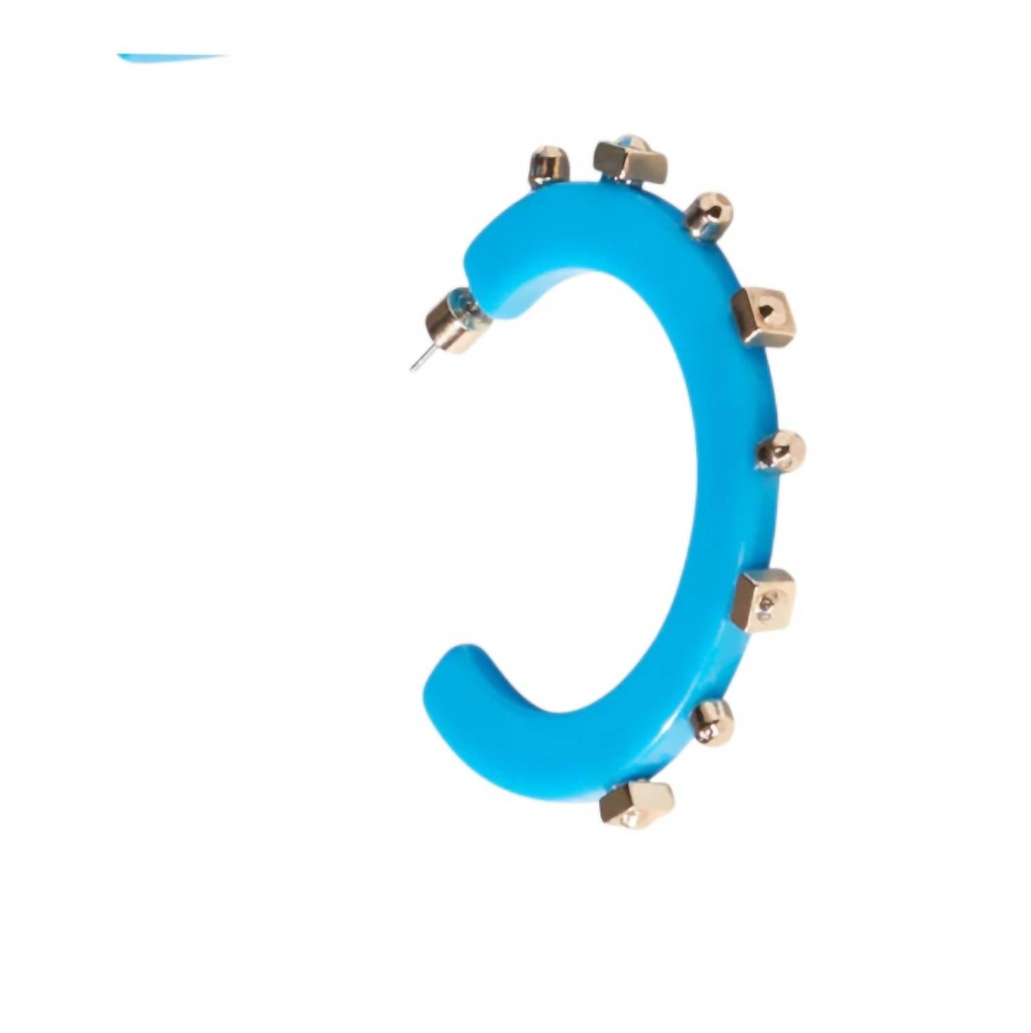 Smith & Co - Women's Solid Jewel Hoop Earring