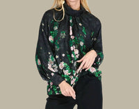 Jade - Secret Garden Roll Neck Blouse