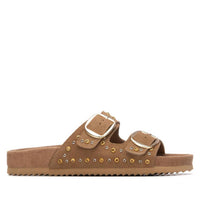 Xti Women's Suede Open Toe Sandals in camel - women's sandal