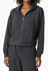 Splendid - Waffle Scuba Zip Up Lead Hoodie
