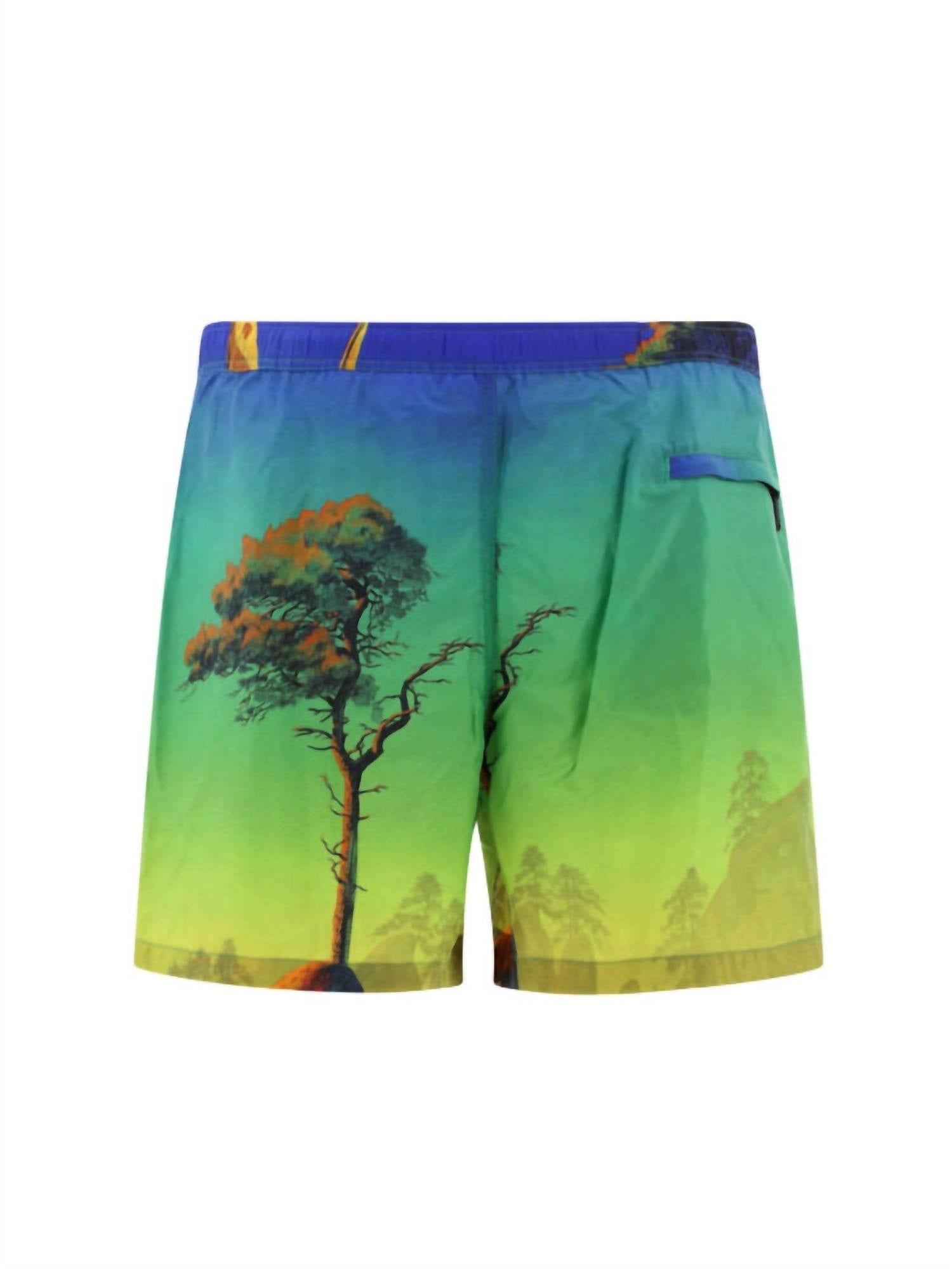 Valentino - Men's Dragon At Dawn Print Swim Shorts