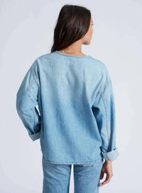 Askk Ny - Denim Henley Top