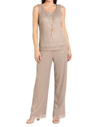 R&M Richards - 3-piece Metallic Evening Pant Suit