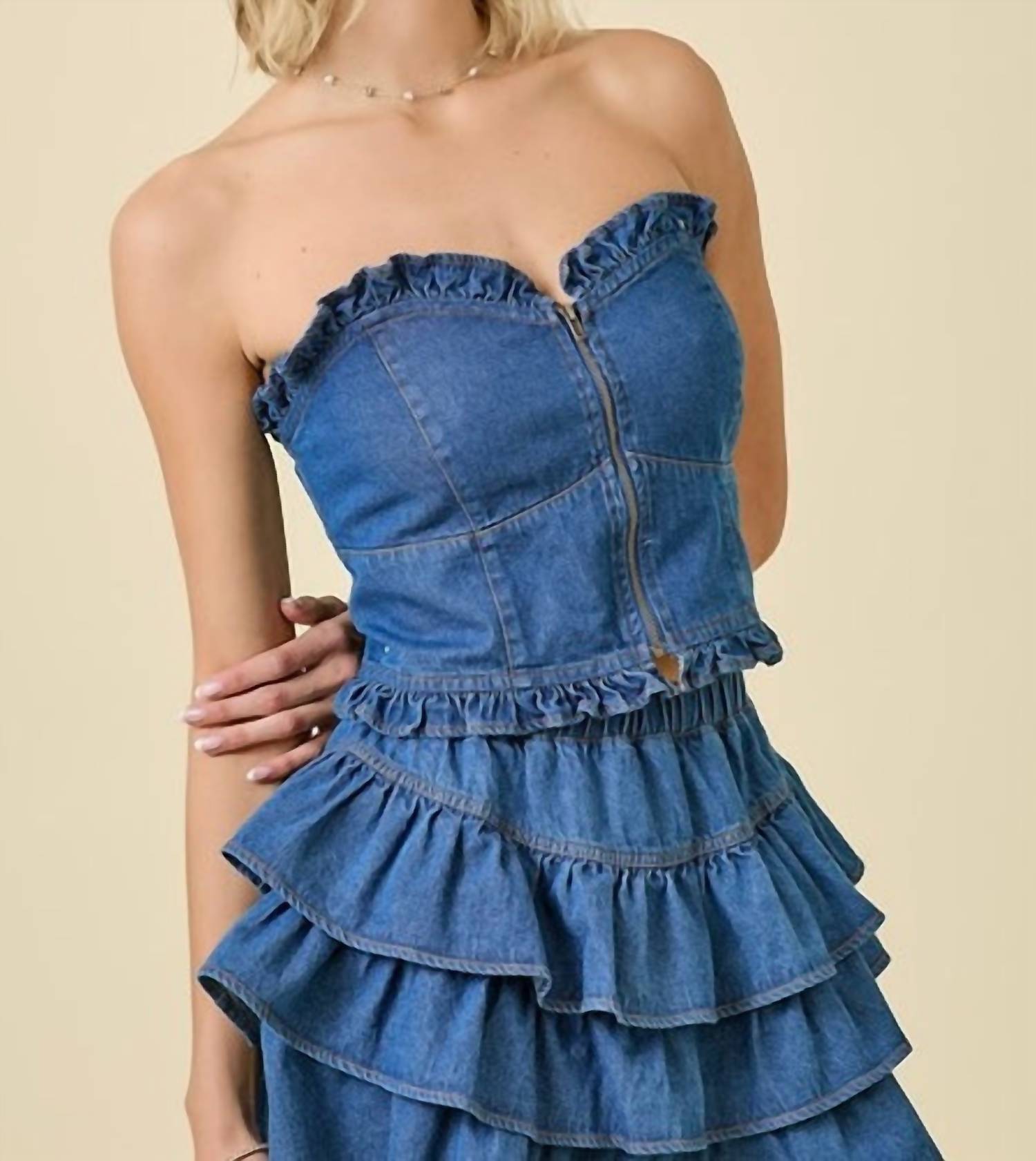 Day + Moon - Dayton Strapless Top