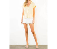 Thml - Buttons Short Sleeve Top