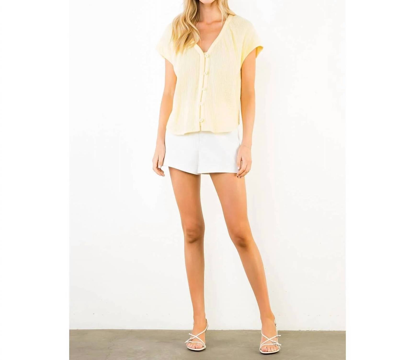 Thml - Buttons Short Sleeve Top