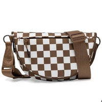 The Lyrical Spirit - Women's Checkered Nylon Fanny Pack Sling Bags
