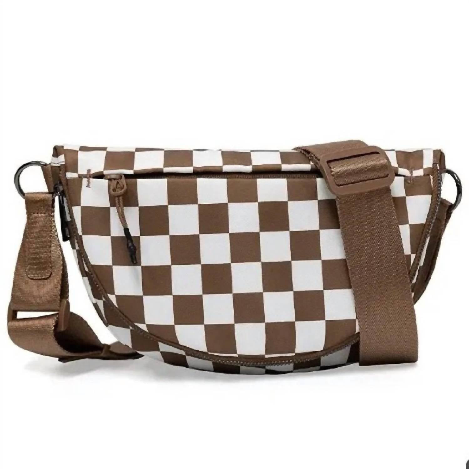 The Lyrical Spirit - Women's Checkered Nylon Fanny Pack Sling Bags