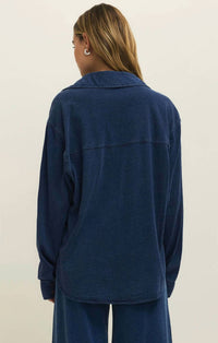 Z Supply - Reese Jersey Denim Button Up Top