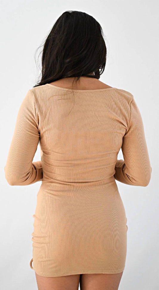 The Free Yoga - Double Down Front Ruched Long Sleeve Dress