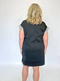 She + Sky - Striped Accent Dress