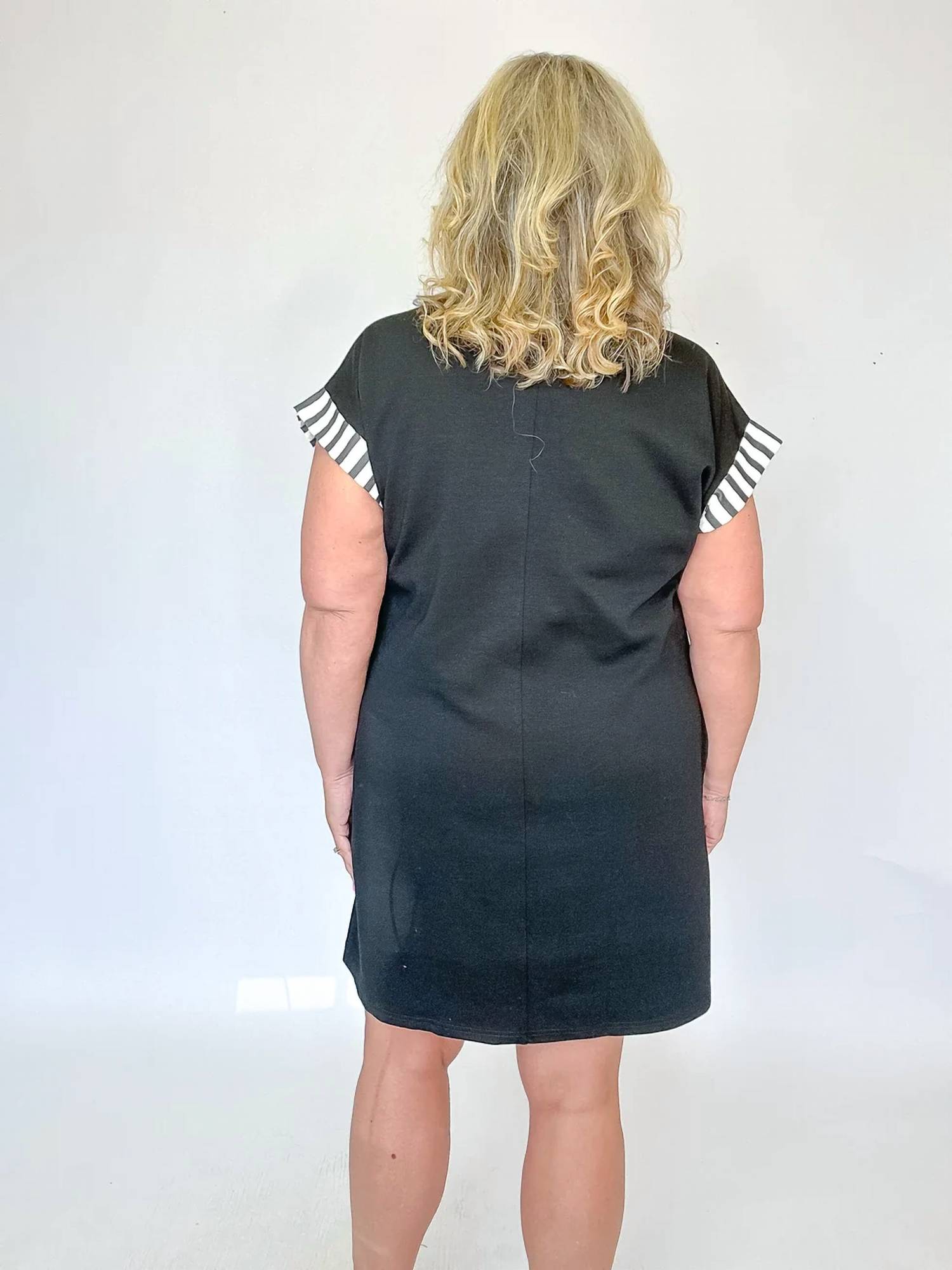 She + Sky - Striped Accent Dress