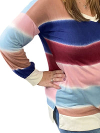 Honeyme - Off Shoulder Stripe Tee