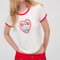 For Love & Lemons - I Love You Heart Baby Tee