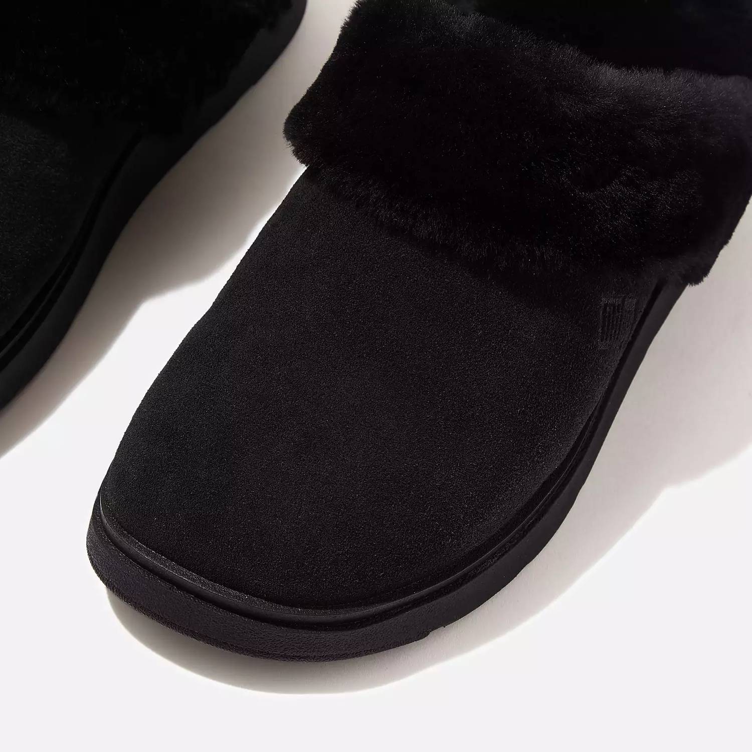 Fitflop - Women's Gen-ff Shearling-collar Suede Slippers