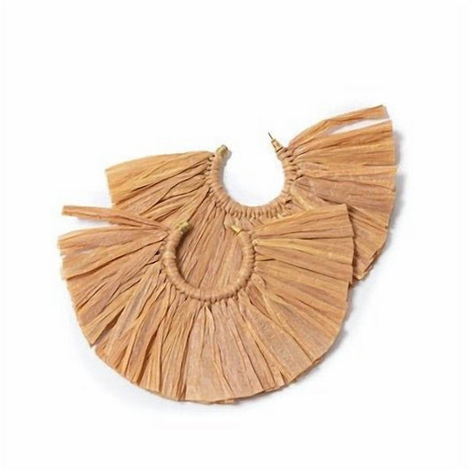 Sundress - Women's Mega Raffia Hoop Earrings