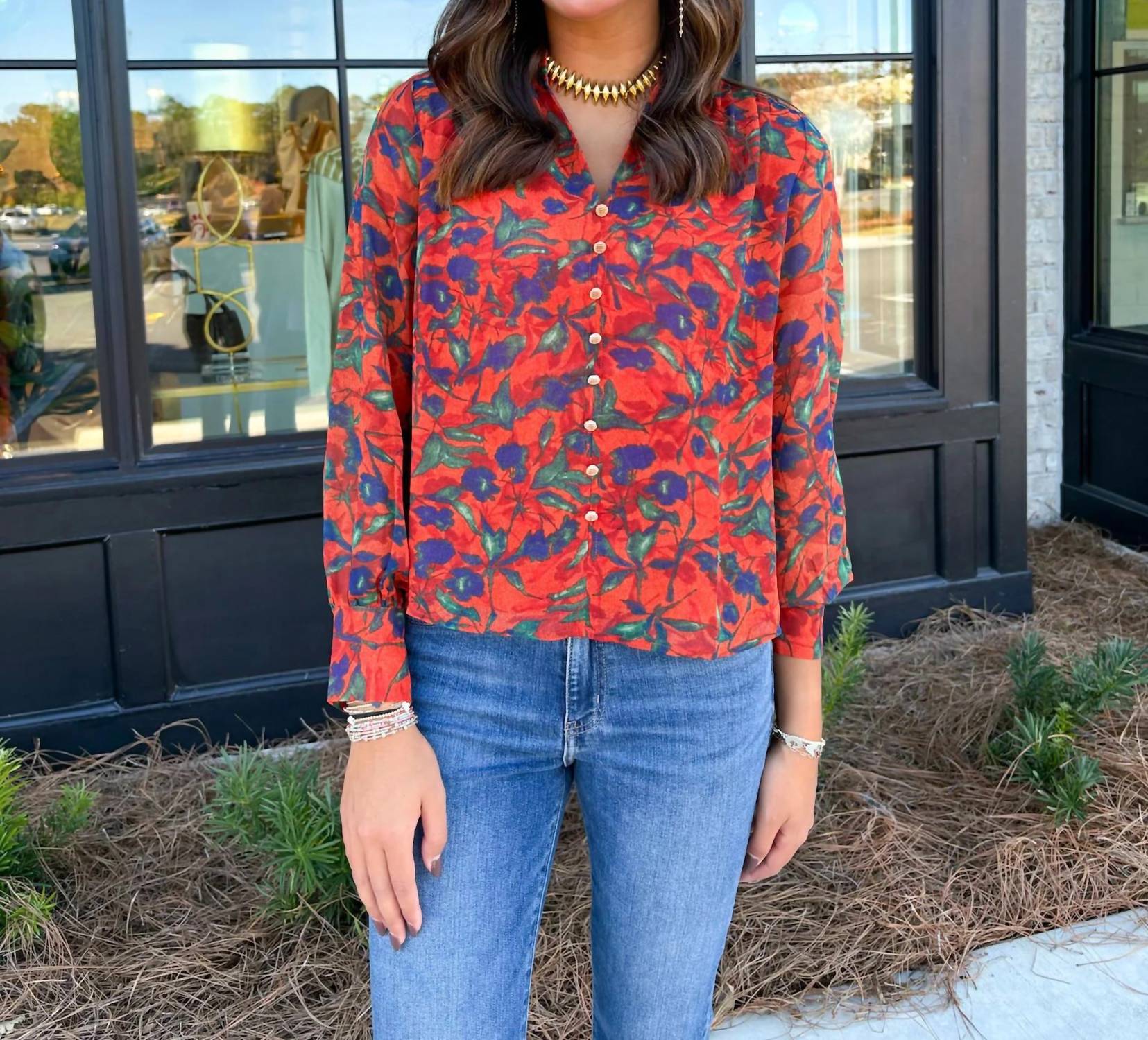 Joy Joy - Split Button Top