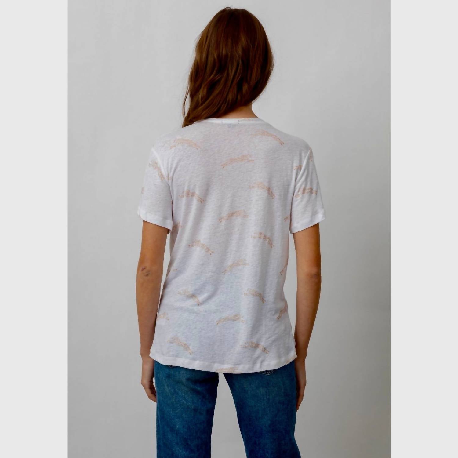 Rails - Cara Linen Jersey Cheetah Print Shirt