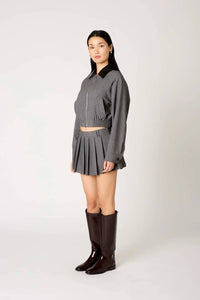 Nia - Fennel Pleated Skort