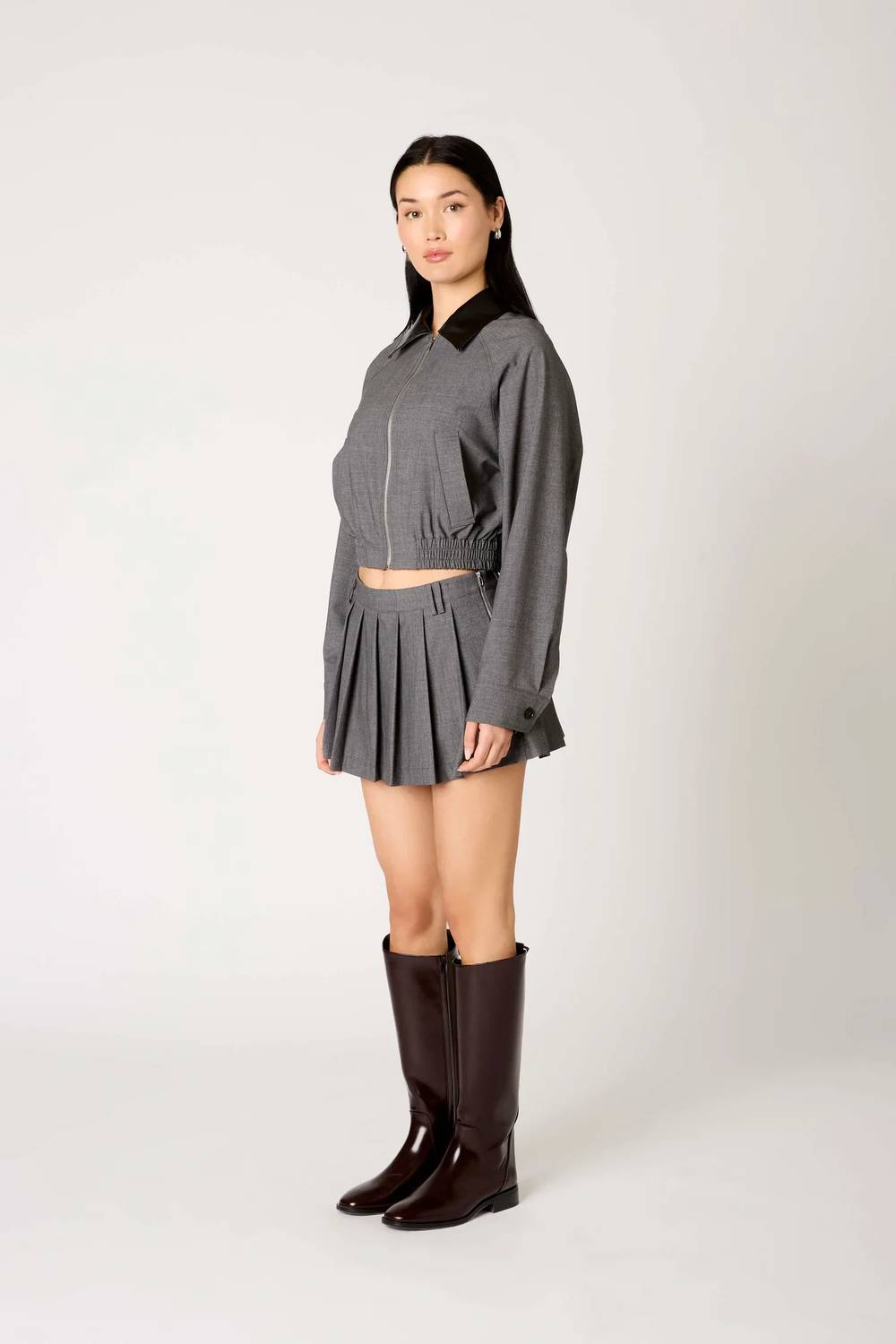 Nia - Fennel Pleated Skort