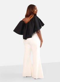 Rebdolls - Garden Rose Bell Bottom Pants With Pockets