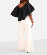Rebdolls - Garden Rose Bell Bottom Pants With Pockets