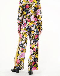 Aratta Flower Bomb Elastic Waist Pants in night floral - women's pants - detail view