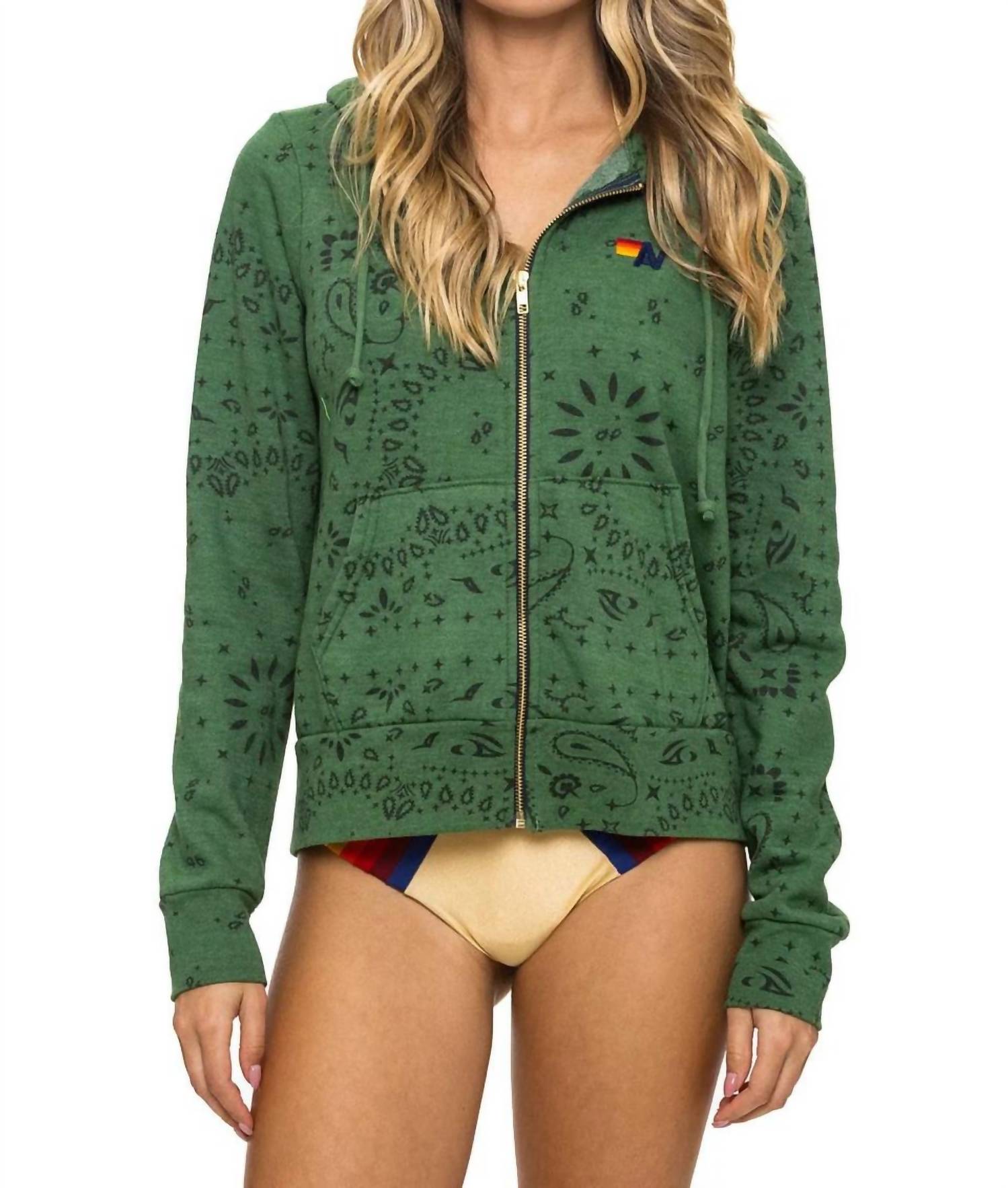 Aviator Nation - Unisex Bandana Zip Hoodie